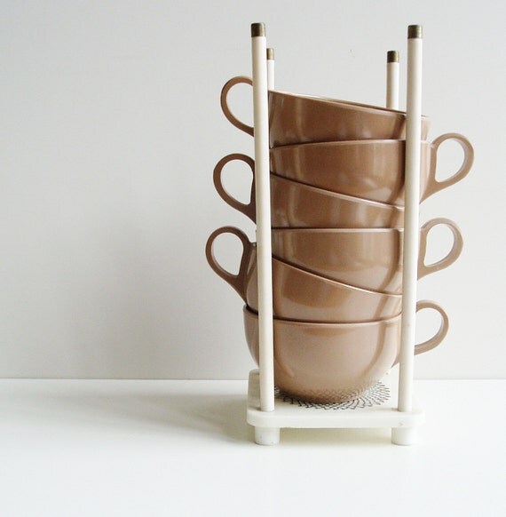 Melamine Cups and Saucers Set of 6 Coffee