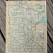 Minnesota Map Vintage Atlas 1960s Suitable for Framing United States