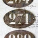 Antique French Copper/Brass Stencil Plaque Numbers