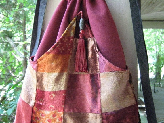 hippie patchwork backpack