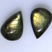Pair Labradorite pear cabochons, 13x18mm each, 29 carats total 043-13-311