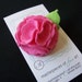Hot Pink Felt Scallop Flower Hair Clip - A gorgeous felt clippie for every day wear and special occasions