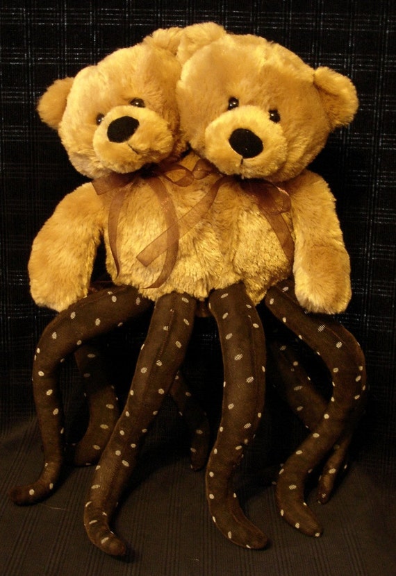 two headed bear plush