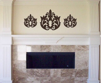 Beautiful Floral Baroque Design Wall Graphic/Wall Decal-Large Design