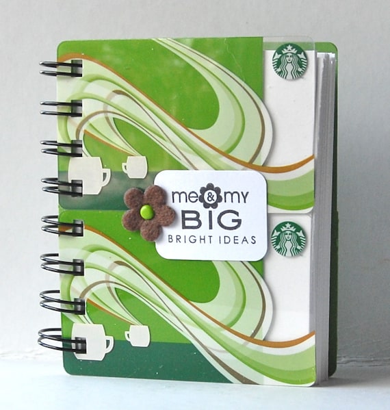 STARBUCKS Notebook Large Size Gift Card Covers front and