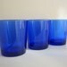 Vintage Cobalt Blue Glasses Set Of 3