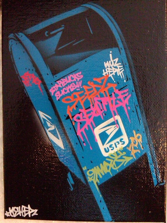 Items similar to 5X7 Mailbox Stencil Graffiti Art on Etsy