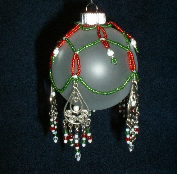 beaded christmas ornament cover with chandeliers beaded christmas ornament cover with chandeliers