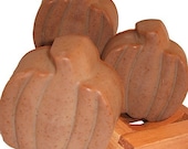 Pumpkin Spice Handmade Cold Process Soap Bars - pumpkin, holiday, cinammon, spice, fall, vegan,natural,organic sustainable palm oil
