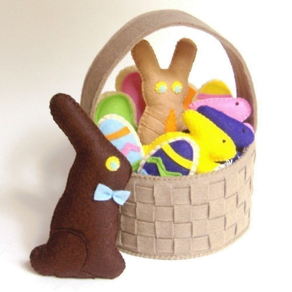 Pattern For Felt Easter Basket | felt food easter basket pdf diy pattern Pattern For Felt Easter Basket | felt food easter basket pdf diy pattern