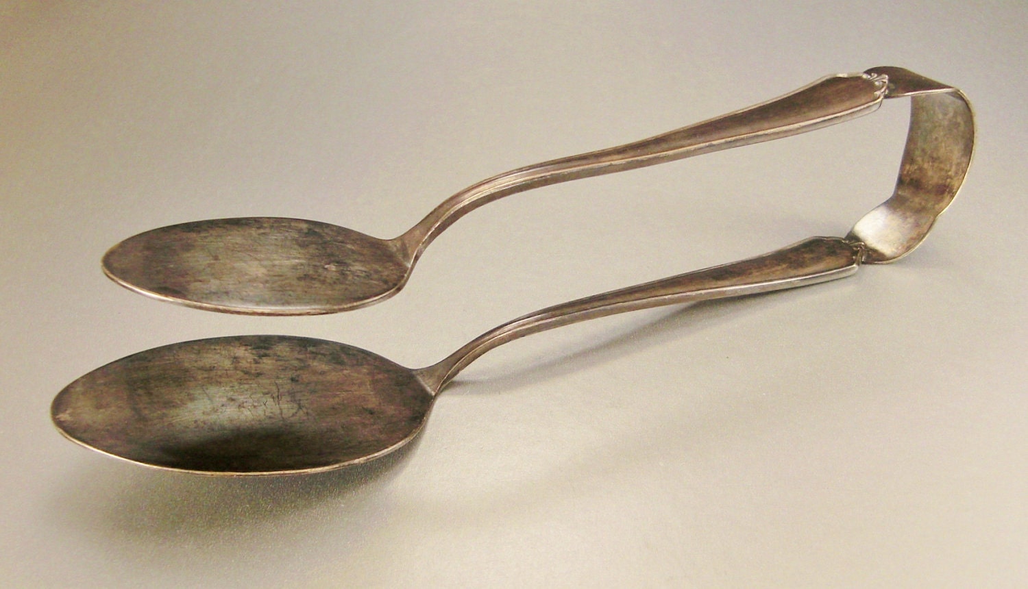 SILVER SERVING SPOONS Handcrafted signed Arabic letters 8 x 2 Haute Juice