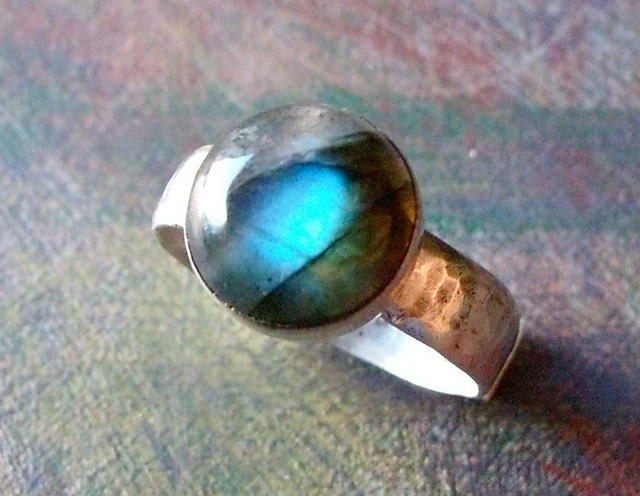 Ethereal Labradorite and Sterling Silver Ring by inlovewithart
