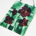 Reserved Listing: Red Flowers on Green Mosaic Fused Glass Suncatcher, Home Decor, Suncatcher, Garden Art