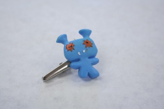 Little Blue monster with sharp teeth clip