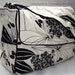 Black White Floral Diaper \/ Messenger Bag