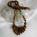 Tigers Eye Necklace with Turquoise Boho Gemstone Necklace