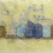 Easter Lineup, original beeswax encaustic painting, mixed media