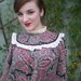 Vintage 60's Day Dress Prarie Dress Tent Dress Eyelet Lace Balloon Sleeves Size 6/7