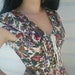 Vintage 80's Dress Floral Peasant Boho Corset Top Day Dress Fall Colors Renaissance Dress
