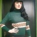 Vintage 70s Dark Green Turtle Neck Winter Ski Sweater