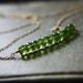 Peridot Necklace August Birthstone Green Pendant