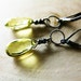 Holiday Sale Yellow Earrings Lemon Quartz Oxidized Sterling Silver Black Friday Cyber Monday