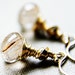 Rutilated Quartz Gold Earrings Gemstone Dangle