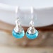 Blue Stone Earrings Aqua Silver Dangle