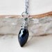 RESERVED Black Spike Necklace Onyx Sterling Silver Wire Wrapped Sterling Silver Noir Dark Fashion Minimalist