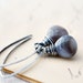 Botswana Agate Earrings Stormy Gray Taupe Sterling Silver White Earthy Fashion Dangle Wire Wrapped