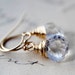 Crystal Drop Earrings Gemstone Jewelry GoldWhite Ice Yellow Dangle PoleStar