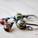 Sage Rustic Andalusite Earrings Brown Stone Green Glass Sterling Silver Earth Tones Garden Inspired