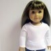 American Girl Doll Fitted White Long Sleeved Tee by Crazy For Hue