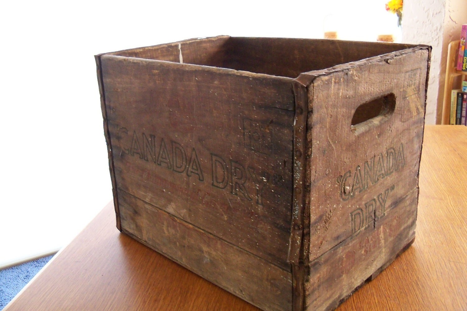 Wood Crate Canada Dry Ginger Ale Wooden Crate 1930s