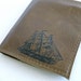 leather billfold walet custom printed for you card slots small ship