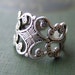 Floral and Filigree Ring - Silver