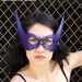 Purple superhero costume, leather mask - Striker - Made to Order