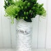 One large birch bark vase, Blanc