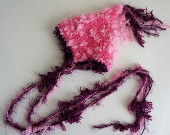 Newborn Hat, Baby Hat, Pink Baby Girl Hat, baby photo prop , knit newborn hat, baby hat