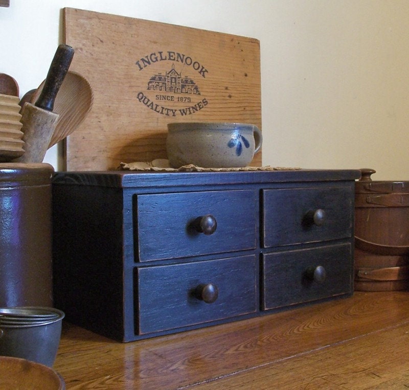 Primitive Toaster Cover 4 Drawer Apothecary Style by Sawdusty