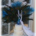 Peacock cake topper exquisite pair CUSTOM CREATED