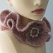 Ruffled Vegan Neck Warmer, Dusty Pink, Hand Knit
