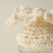 Sea Anemone Crochet Bowl, Eco Friendly Organic Cotton Soft Sculpture, Cream White, Hand Crocheted Bowl, Nautical Decor