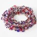 Summer Necklace, Beach Jewelry, Wrap Bracelet, Crochet Stackable Bracelet, Purple, Red Beads