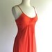 70s Maxi Coral Dress with Skinny Straps, Medium size