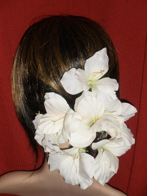Fabulous and Beautiful Silk Flower Hair Wrap for Wedding
