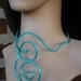 Unique and Cool Light Green Twirled Wire Choker