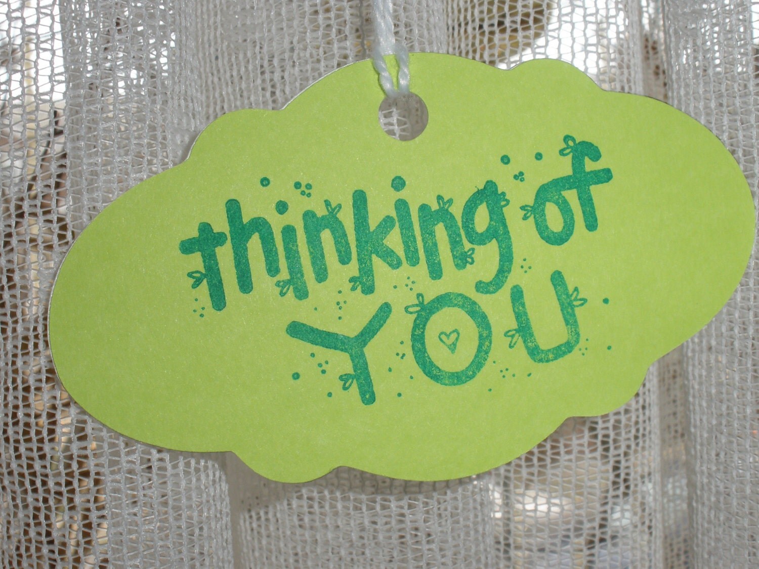 Message Gift Tags ( Set of 6 ) with the message ( Thinking of You ) from DimensionalVision on