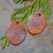 Handmade Copper Paisley Oval Pair