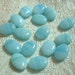 Czech Pressed Glass Beads, Flat Oval, Light Blue Marble, 16 pcs. 12X9mm, No.8000-232 LAST ONE